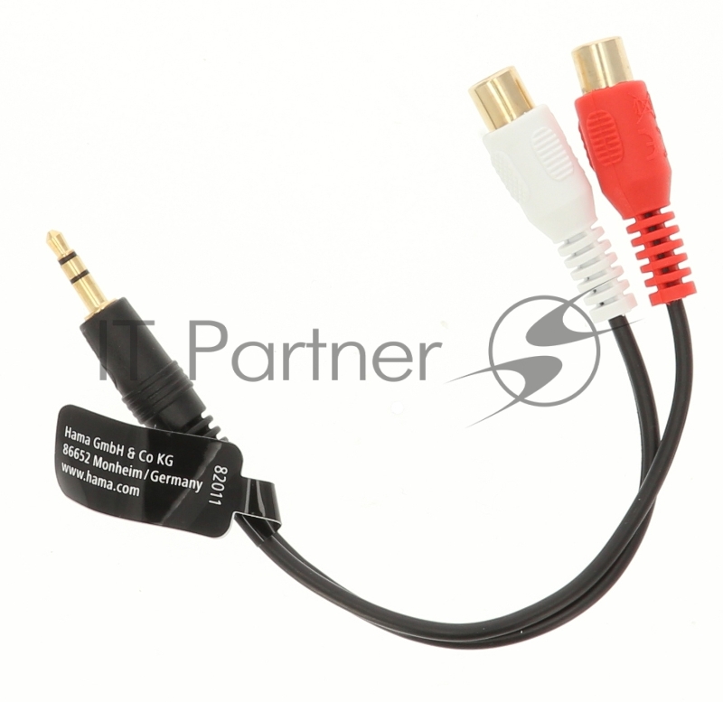 Адаптер Hama H-205185 00205185 Jack 3.5 (m) 2xRCA (f) 0.1м черный