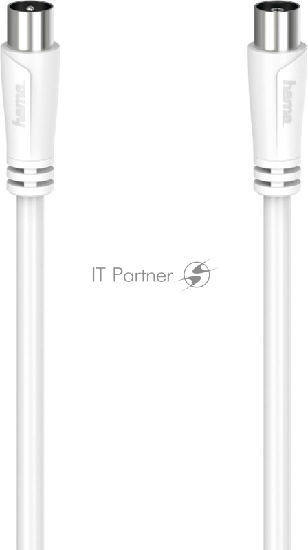 Кабель антенный Hama H-205050 Coax (m)/Coax (f) 15м. белый (уп.:1шт) (00205050)