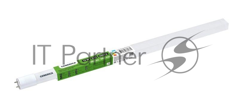 Лампа светодиодная 10Вт T8 линейная 600мм 4000К G13 230В GENERICA LL-T8-10-230-40-G13-G