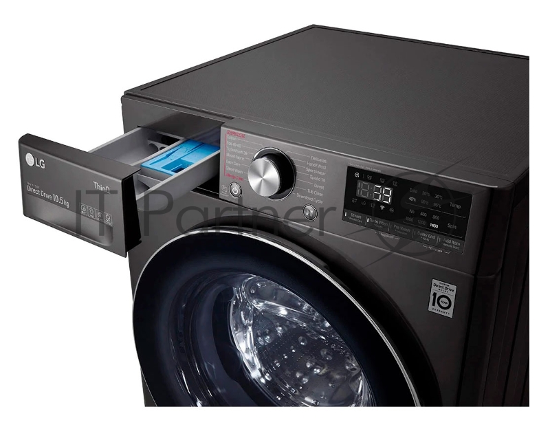 Стиральная машина LG F4WV910P2SE пан.англ. класс: A загр.фронтальная макс.:10.5кг черный