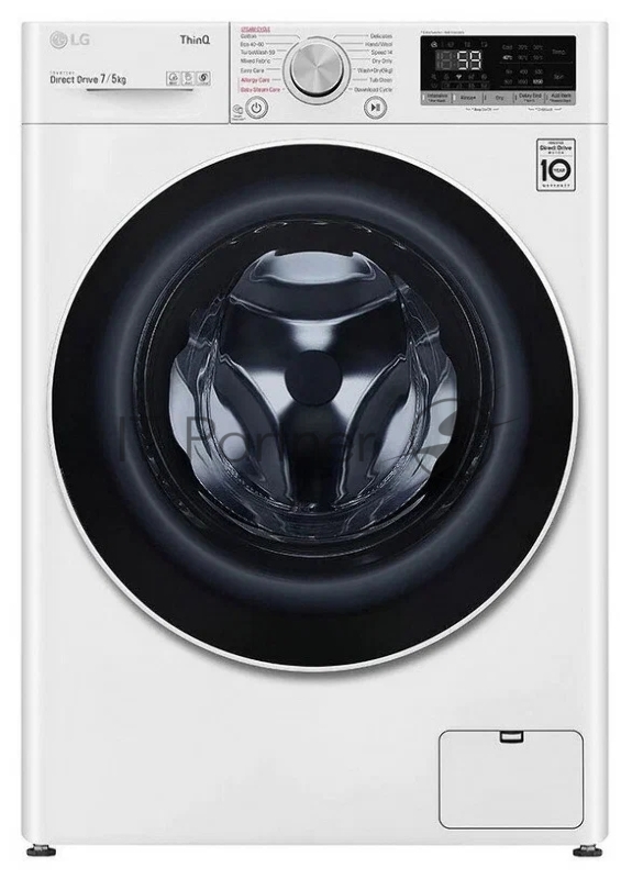 Стиральная машина LG F2DV5S7S0E пан.англ. класс: E загр.фронтальная макс.:7кг (с сушкой) белый