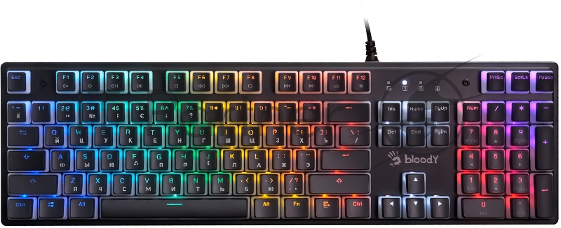 Клавиатура A4Tech Bloody S510RP механическая черный USB for gamer LED