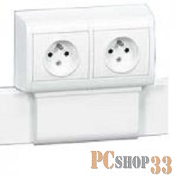 LEGRAND Кабель-каналы, аксессуары Legrand 031621 Рамка Mosaic - 2х4 модулей - для мини-плинтуса DLPlus - белая