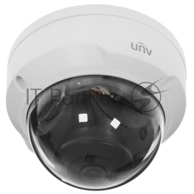 Видеокамера Uniview IP купольная, 1/3 4 Мп КМОП @ 30 к/с, ИК-подсветка до 30м., 0.01 Лк @F2.0, объектив 4.0 мм, DWDR, 2D/3D DNR, Ultra 265, H.265, H.264, MJPEG, 2 потока, детекция движения, детекция