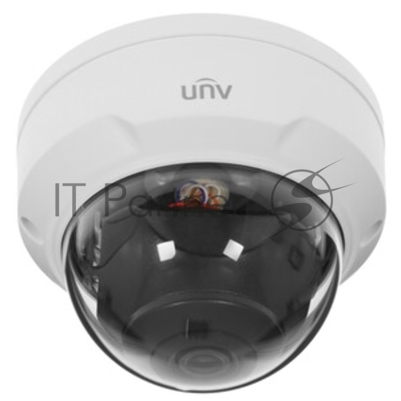 Видеокамера Uniview IP купольная, 1/3 4 Мп КМОП @ 30 к/с, ИК-подсветка до 30м., 0.01 Лк @F2.0, объектив 4.0 мм, DWDR, 2D/3D DNR, Ultra 265, H.265, H.264, MJPEG, 2 потока, детекция движения, детекция