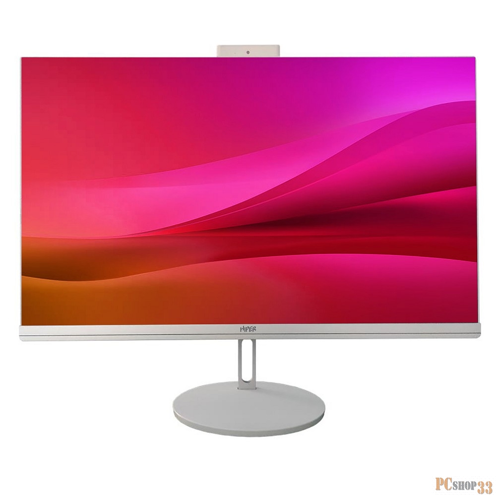 Моноблок Hiper V10 23.8 Full HD i5 10400 (2.9) 8Gb SSD512Gb UHDG Windows 10 Professional GbitEth WiFi BT клавиатура мышь Cam белый 1920x1080
