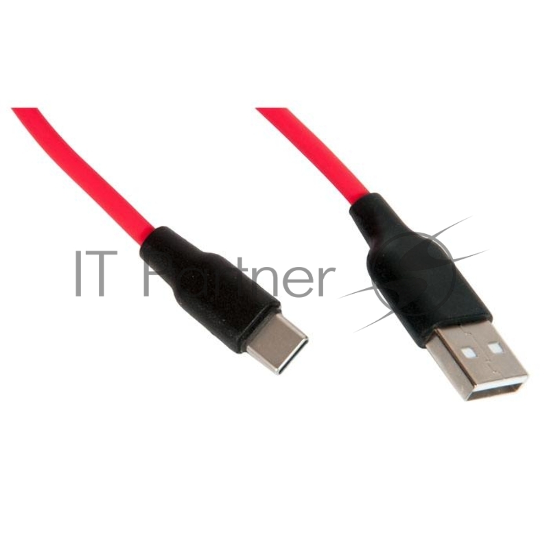 Кабель USB HOCO X21 Plus Silicone для Type-C, 3.0A, длина 1.0м, красный