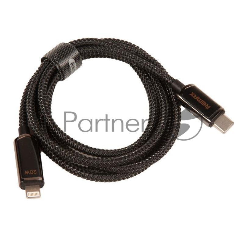 Кабель Type-C REMAX RC-128i REMINE Series with Digital Display lightning, PD 20W, длина 1.2м, черный