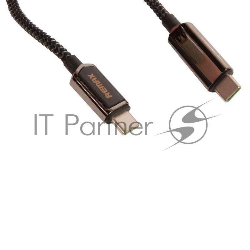 Кабель Type-C REMAX RC-128a REMINE Series with Digital Display Type-C, PD 100W, длина 1.2м, черный