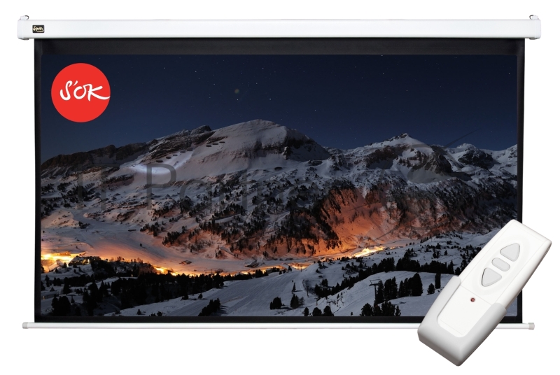 Экран Sakura Pro 370x208см Motoscreen 16:9 настенно-потолочный (моторизованный) 167 фибергласс