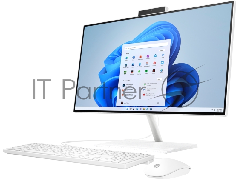 Моноблок HP 24-ck0020ny AiO 23.8(1920x1080 IPS)/Intel Core i3 12100T(2.2Ghz)/8192Mb/512PCISS Internal Graphics /Cam/WiFi/war 1y/Snow White/W11 + EN kbd Английская клавиатура
