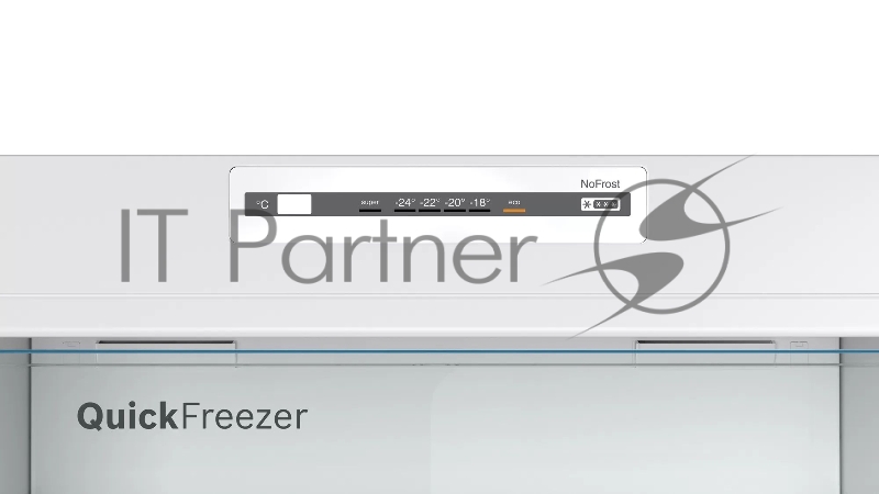 Отдельностоящий холодильник с морозильной камерой сверху Bosch KDN43N120M Series 2, 1780x700x645, 252/113 л, 42 дБ, NoFrost, Vita Fresh, MultiAirFlow