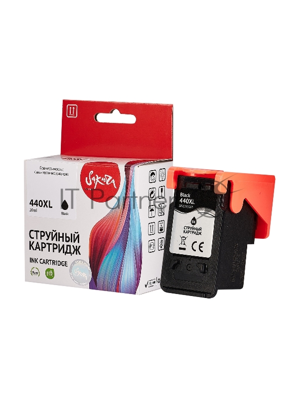 Струйный картридж Sakura 5216B001 (440XL Black) для Canon, черный, 20 мл., 600 к.