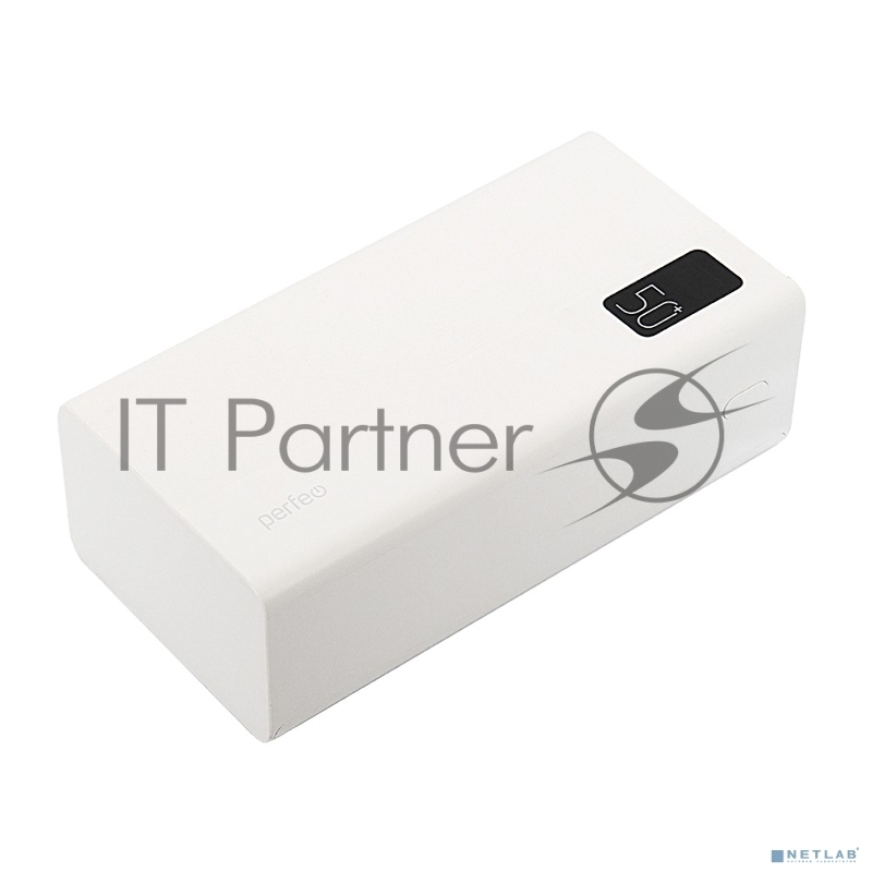 Мобильный аккумулятор Perfeo Powerbank MOUNTAINS 50000 mAh/LED дисплей/PD + QC 3.0/Type-C/4 USB/Выход: 3A, max 22.5W/White (PF_B4888)
