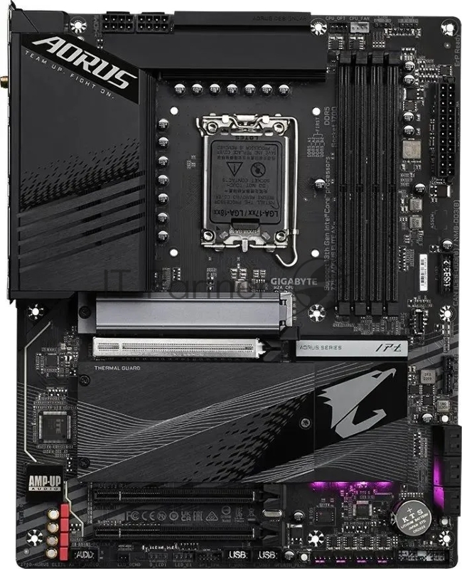 Материнская плата Gigabyte Z790 AORUS ELITE, Socket 1700, Intel®Z790, 4xDDR5-4800, HDMI+DP, 3xPCI-Ex16, 6xSATA3(RAID 0/1/5/10), 4xM.2, 8Ch Audio, 1x2.5GbLan, (4+4)xUSB2.0, (5+2)xUSB3.2, (1+1)xUSB3.2 Type-C™, ATX, RTL {}