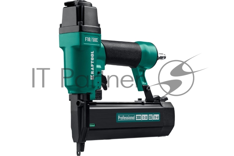 2-в-1 нейлер-степлер (гвозде/скобозабиватель) пневматический: для скоб тип 55 (16-30мм) / 300 (10-50мм) KRAFTOOL F18/50C