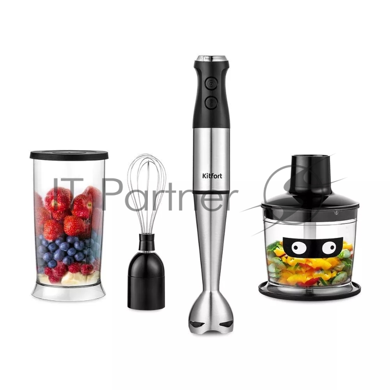 Блендер погружной Kitfort КТ-3503 800Вт нержавеющая сталь/черный
