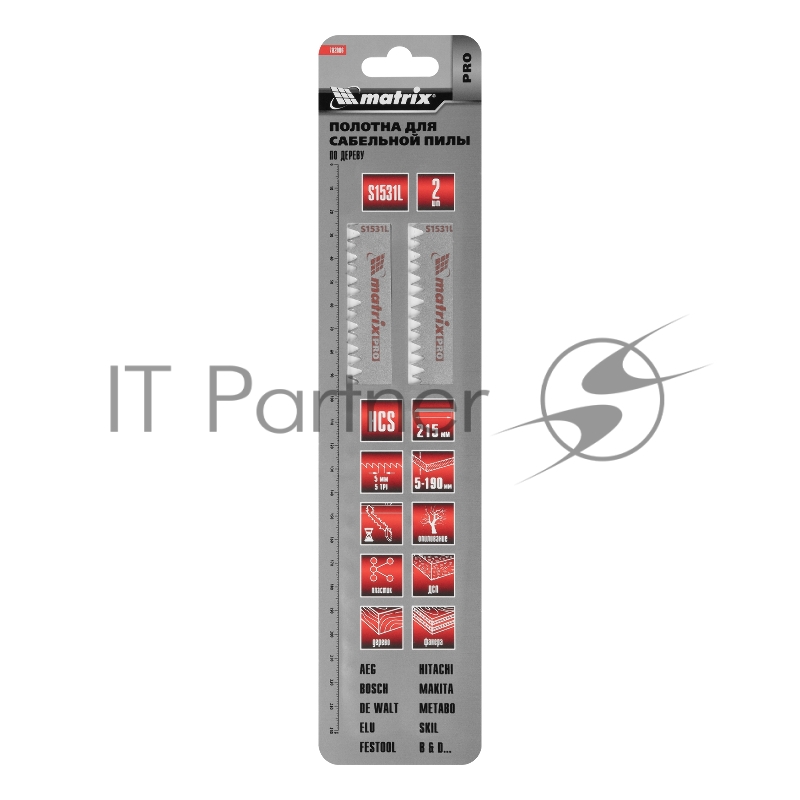 Полотна по дереву для сабельной пилы S644D 125 / 4,3 мм, HCS, 2 шт., PRO// Matrix