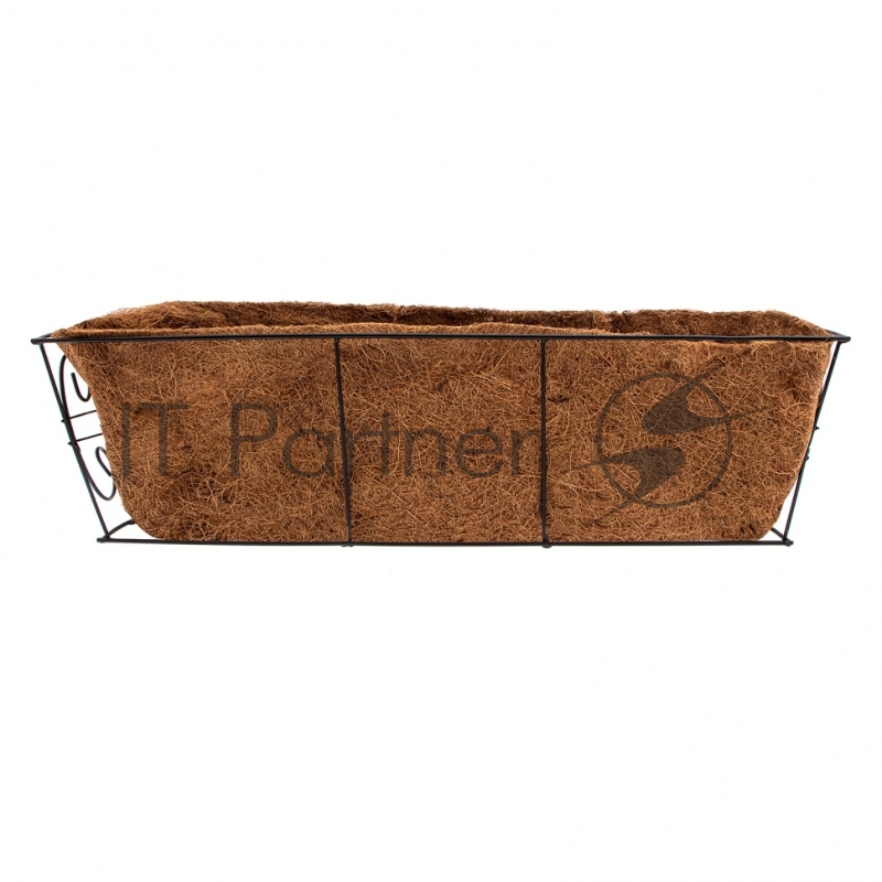 Кашпо пристенное с декором, с кокосовой корзиной, размер 74х20 см// Palisad