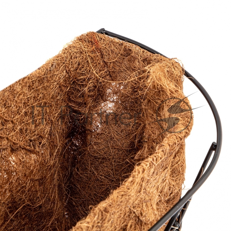 Кашпо пристенное с декором, с кокосовой корзиной, размер 74х20 см// Palisad