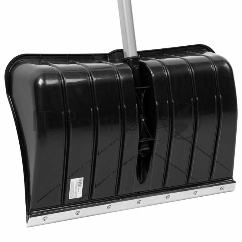 Лопата для уборки снега пластиковая, 540х375х1520 мм, стальной черенок,стальная планка// Palisad