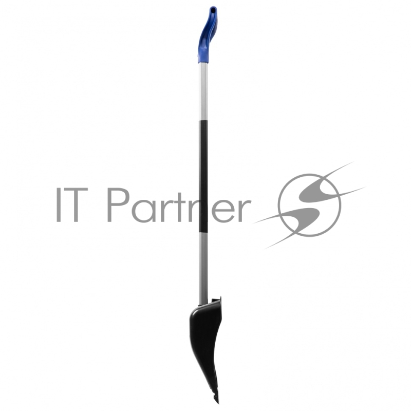 Лопата для уборки снега пластиковая, 540х375х1520 мм, стальной черенок,стальная планка// Palisad