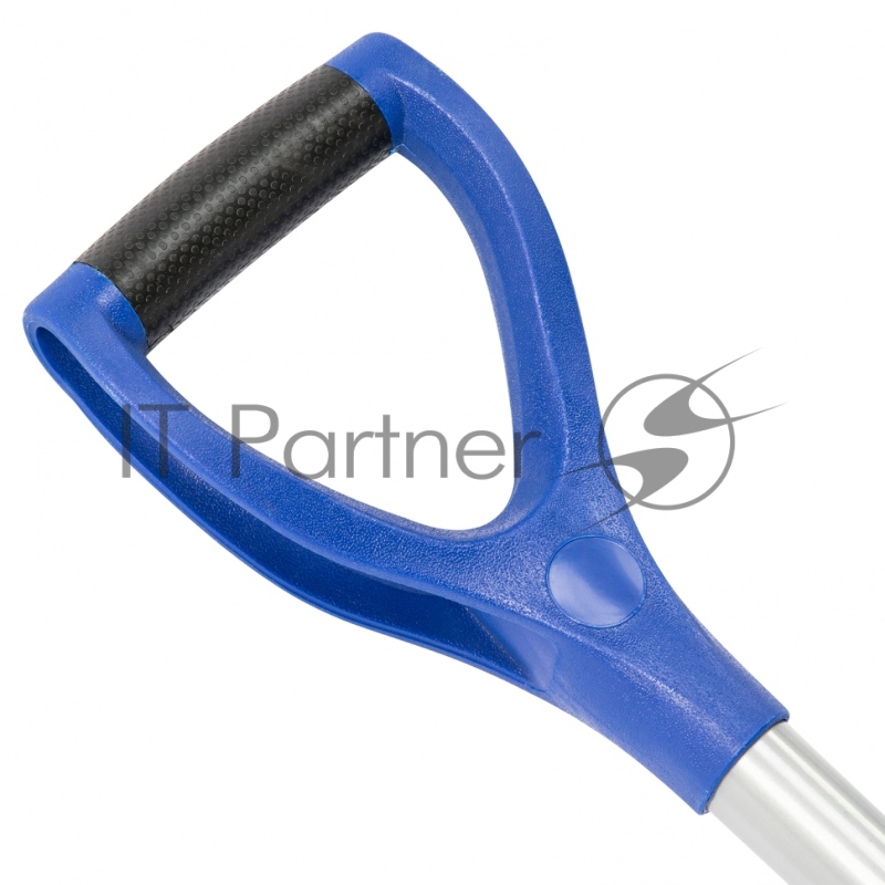 Лопата для уборки снега пластиковая, 540х375х1520 мм, стальной черенок,стальная планка// Palisad