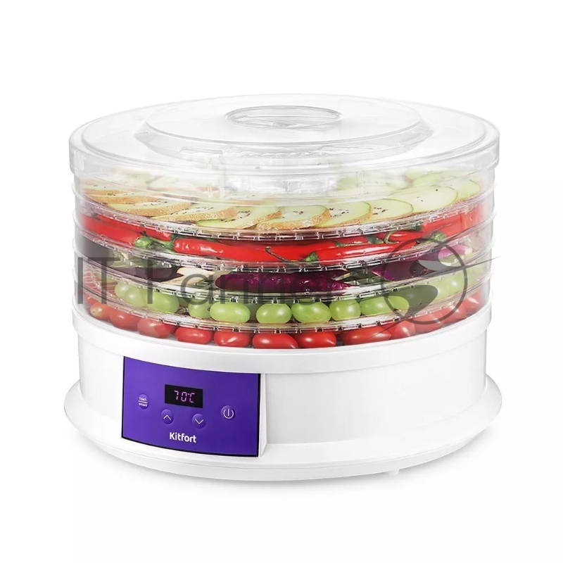 Сушка для фруктов и овощей Kitfort КТ-1927 5под. 250Вт белый