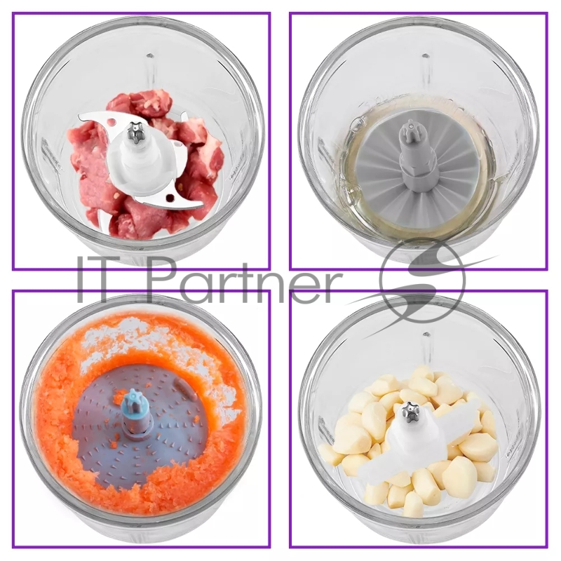 Измельчитель электрический Kitfort Т-3083 0.6л. 120Вт белый