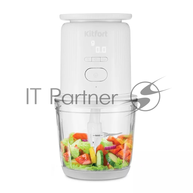 Измельчитель электрический Kitfort Т-3083 0.6л. 120Вт белый