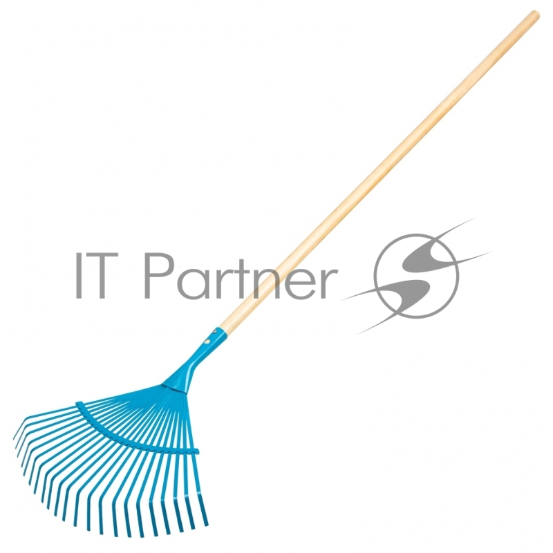 Грабли веерные стальные, 430х1550 мм, 22 плоских зуба, лакированный черенок, LUXE// Palisad