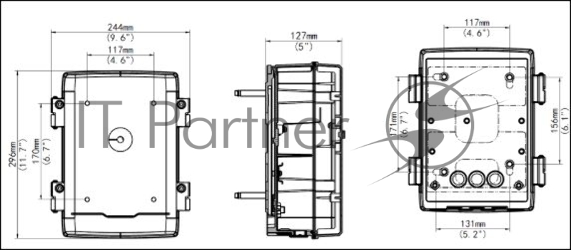 Монтажная коробка Uniview TR-JB12-IN для PTZ камер, 296мм x 244мм x 127мм, 2.5кг