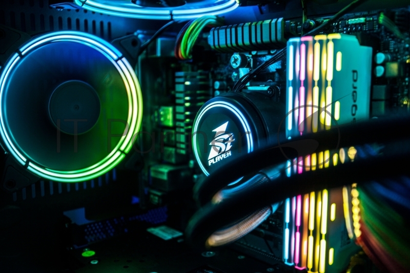 Корпус 1STPLAYER STEAM PUNK SP8 / ATX, tempered glass side panel, RGB fans controller & remote / 3x 120mm RGB fans inc. / SP8-G3