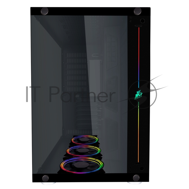 Корпус 1STPLAYER STEAM PUNK SP8 / ATX, tempered glass side panel, RGB fans controller & remote / 3x 120mm RGB fans inc. / SP8-G3