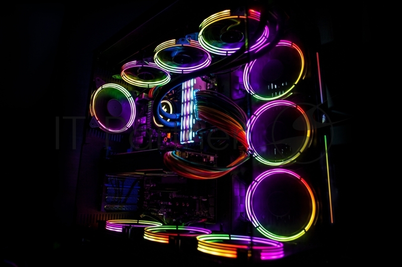 Корпус 1STPLAYER STEAM PUNK SP8 / ATX, tempered glass side panel, RGB fans controller & remote / 3x 120mm RGB fans inc. / SP8-G3