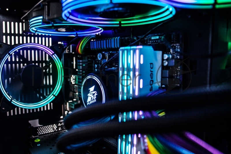 Корпус 1STPLAYER STEAM PUNK SP8 / ATX, tempered glass side panel, RGB fans controller & remote / 3x 120mm RGB fans inc. / SP8-G3