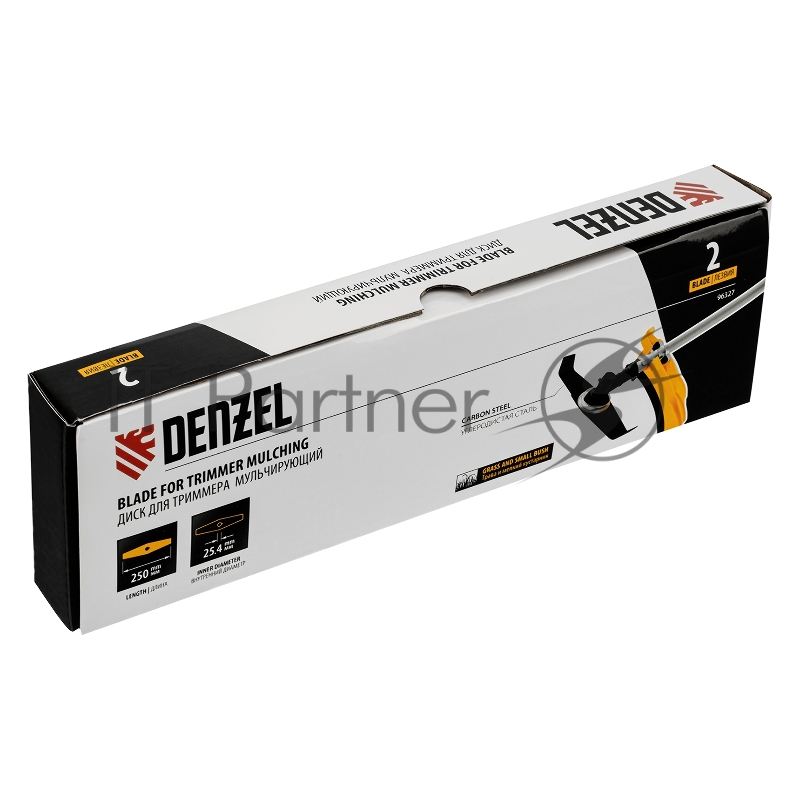 Диск для триммера мульчирующий, 250 х 25,4 толщина 2,5 мм, 2 лезвия// Denzel