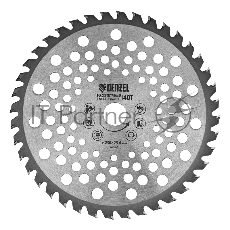 Диск для триммера, 230 х 25,4 толщина 1,3 мм, 40 зубьев// Denzel