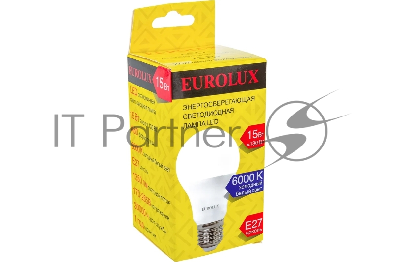 Лампа светодиодная LL-E-A60-15W-230-6K-E27 (груша