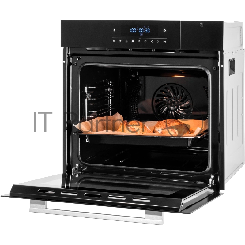 Духовой шкаф/ Электрический, 60 см, 66 л, 10 режимов, традиционная очистка, черный