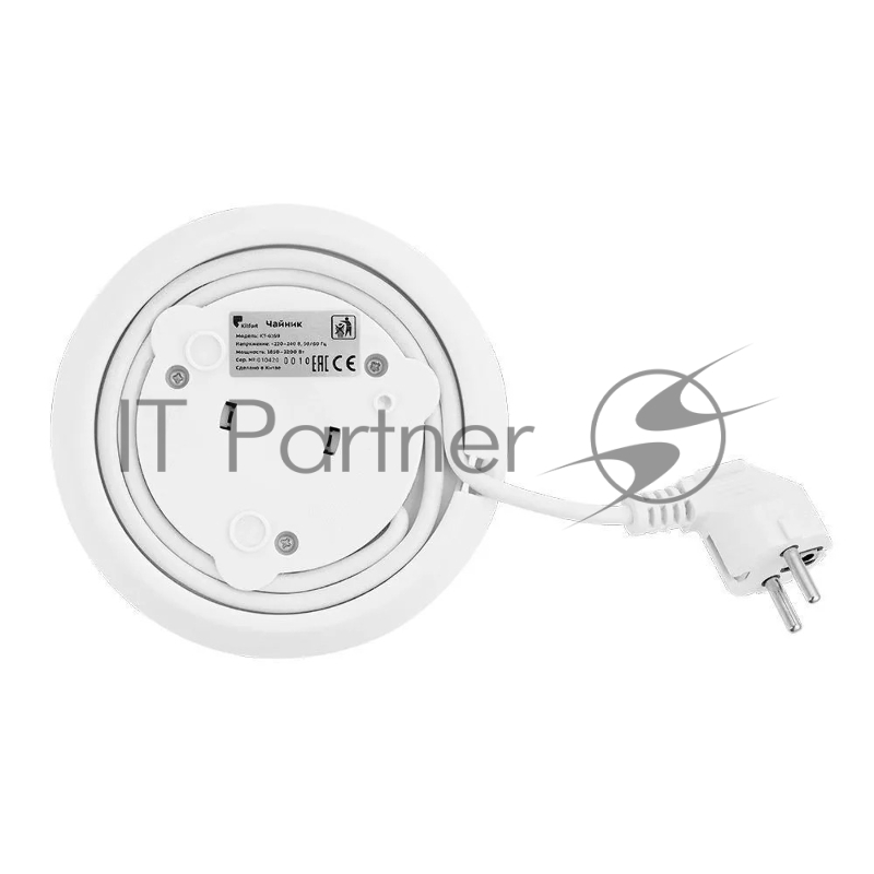 Чайник электрический Kitfort КТ-6169 1.8л. 2200Вт белый (корпус: пластик/стекло)