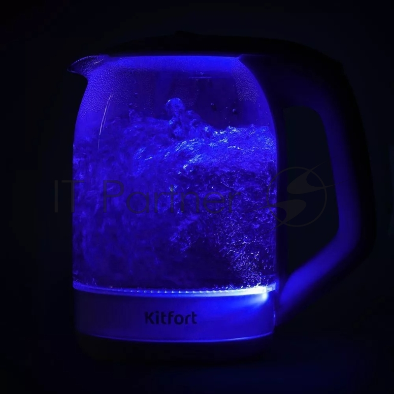 Чайник электрический Kitfort КТ-6169 1.8л. 2200Вт белый (корпус: пластик/стекло)