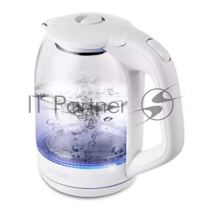 Чайник электрический Kitfort КТ-6169 1.8л. 2200Вт белый (корпус: пластик/стекло)