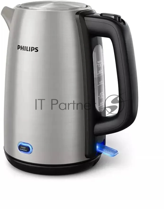 Чайник PHILIPS HD9353/90 объем 1.7 л мощность 2060 Вт индикация включения, поддержание тепла закрытая спираль установка на подставку в любом положении стальной корпус
