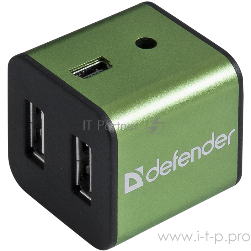Контроллер DEFENDER USB QUADRO IRON USB 2.0, 4 порта, метал. корпус