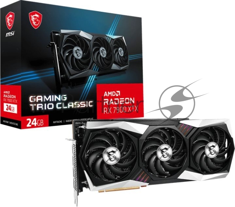 Видеокарта MSI PCI-E 4.0 RX 7900 XTX GAMING TRIO CLASSIC AMD Radeon RX 7900XTX 24576Mb 256 GDDR6 2105/16000 HDMIx1 DPx3 HDCP Ret
