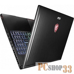 Ноутбук MSI GS63VR 7RG-026RU (Core i7 7700HQ-2.80ГГц, 16ГБ, 256+2000ГБ, GFGTX1070, LAN, WiFi, BT, WebCam, 15.6 1920x1080, W10 H), черный