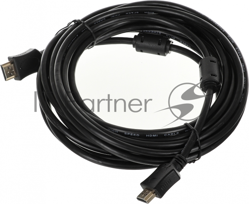 Кабель соединительный аудио-видео Premier 5-813 HDMI (m)/HDMI (m) 5м. феррит.кольца Позолоченные контакты черный