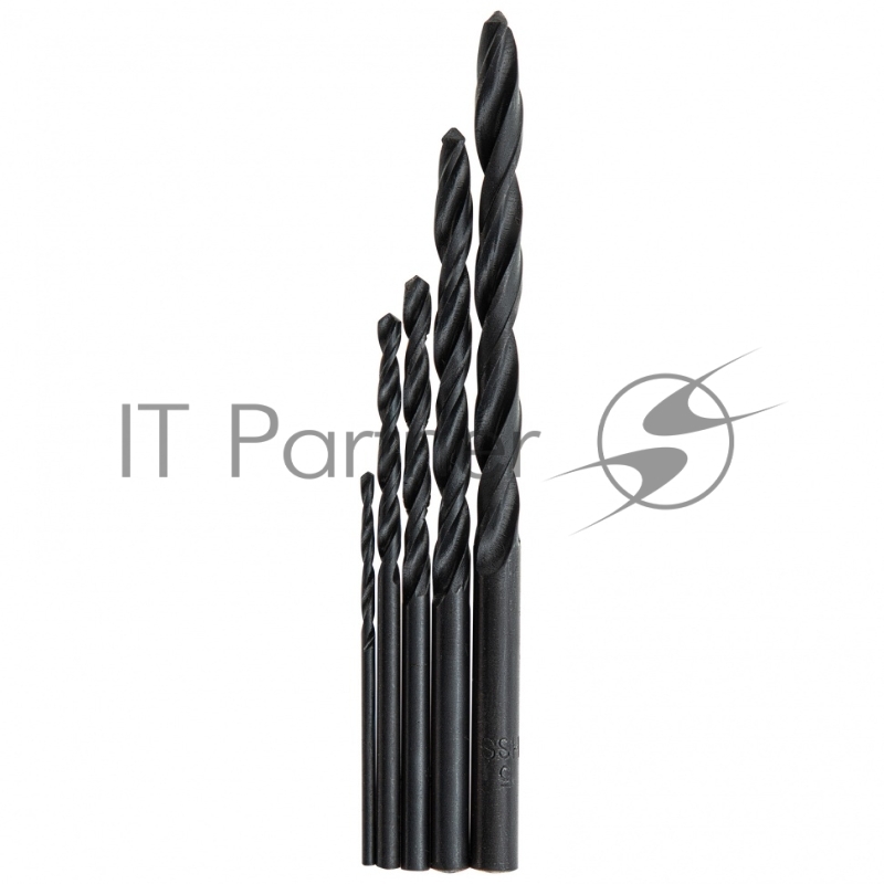 Набор сверл по металлу, 1,5-2,5-3-4-5 мм, HSS, 5 шт., пласт. бокс, цилинд. хвостовик// Sparta