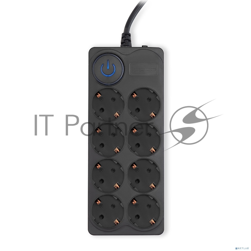 Сетевой фильтр Ippon BK-8-EU-5-10-B 5м (8 розеток) черный (коробка)